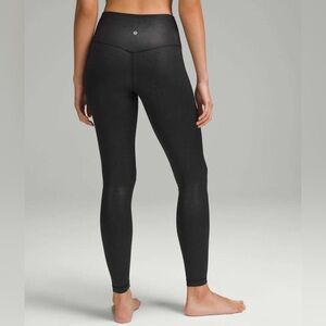 Lululemon Align Ribbed High-Rise Pant Shine 28" Black Sz 2 NWT